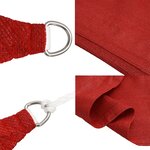 vidaXL Voile d'ombrage 160 g/m² Rouge 4x5 m PEHD