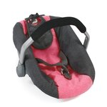 Bayer Chic 2000 708-41 - Siège de voiture pour poupées  Mélange anthracite - rose