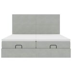 vidaXL Cadre de lit ottoman avec matelas gris clair 200x200 cm velours