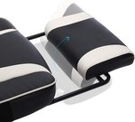 Fauteuil gamer chaise gaming siège de bureau réglable avec repose-pieds télescopique ergonomique mécanisme basculent appui-tête support lombaire charge 150 kg noir et blanc 12_0000398