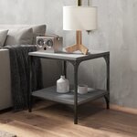 vidaXL Tables d'appoint 2Pièces Sonoma gris 40x40x40 cm Bois d'ingénierie