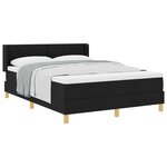 vidaXL Lit à ressorts avec matelas Noir 200 x 160 cm tissu