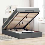 vidaXL Lit ottoman avec matelas gris foncé 120x190 cm tissu