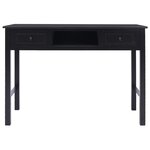 vidaXL Buffet Noir 108x45x76 cm Bois de Paulownia massif