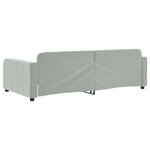 vidaXL Lit de jour gris clair 100x190 cm velours