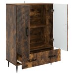 vidaXL Buffet Chêne fumé 66 x 34 5 x 95 cm Bois d'ingénierie