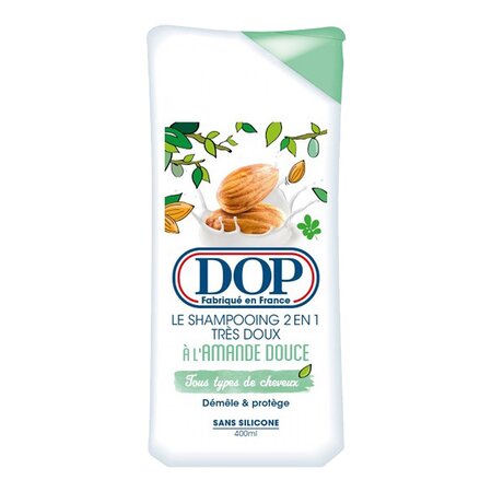 DOP Le Shampooing 2 en 1 Très Doux à l’Amande Douce Sans Silicone 400ml (lot de 4)