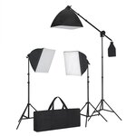 vidaXL Kit de studio photo boîte à lumière toile de fond et réflecteur