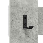 vidaXL Porte-manteau mural Montage mural Gris béton 65 x 3 x 100 cm