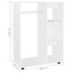 vidaXL Garde-robe Blanc 80x40x110 cm Bois d’ingénierie