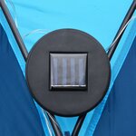 vidaXL Tente de réception avec LED et 4 parois 3 6x3 6x2 3 m Bleu