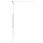 vidaXL Paroi de douche Blanc 100x195 cm Verre ESG transparent