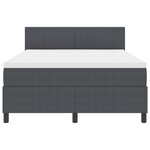 vidaXL Lit avec Sommier et Matelas Gris Foncé 160x200 cm Tissu en Velours Côtelé