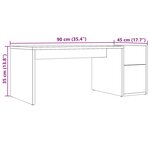 vidaXL Table basse chêne artisanal 90x45x35 cm bois d'ingénierie