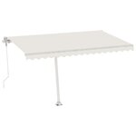 vidaXL Auvent automatique sur pied 450x350 cm Crème