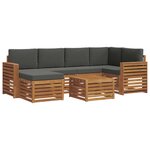 vidaXL Ensemble de canapé d'angle 7 Pièces Naturel et Anthracite