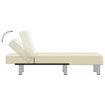 vidaXL Chaise longue crème similicuir