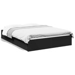vidaXL Cadre de lit avec tiroirs sans matelas noir 120x200 cm