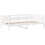 vidaXL Lit de jour avec toit sans matelas blanc 80x200 cm bois massif