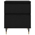 vidaXL Cabinet de chevet avec tiroir Chêne noir 40 x 35 x 50 cm