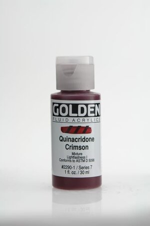 Peinture acrylic fluids golden vii 30ml carminée quinacridone