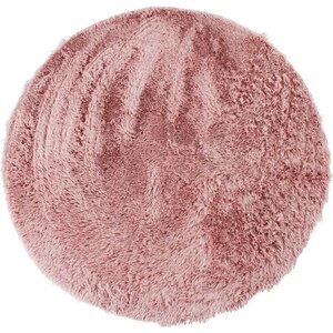 NEO YOGA Tapis de salon ou chambre - Microfibre extra doux - Ø 120 cm - Rose