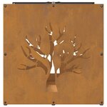 VidaXL Étagère à bois 40x40x40 cm acier résistant aux intempéries