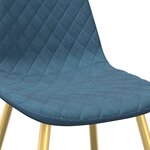 vidaXL Chaises à manger lot de 4 Bleu Velours
