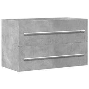 vidaXL Armoire de lavabo gris béton 80x38 5x48 cm bois ingénierie