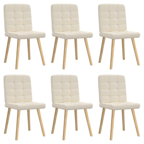 vidaXL Chaises à manger lot de 6 Lin