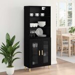 vidaXL Haut Armoire Chêne noir 69 5 x 34 x 180 cm Bois d'ingénierie