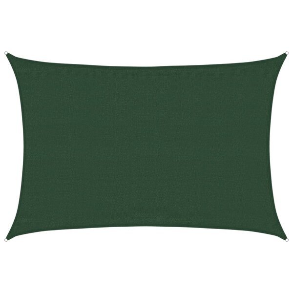 vidaXL Voile d'ombrage 160 g/m² Vert foncé 3 5x4 5 m PEHD