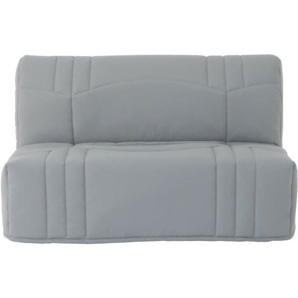Banquette BZ - Tissu 100  Coton gris clair - Couchage 140 x 190 cm