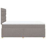 vidaXL Sommier à lattes de lit avec matelas Taupe 120x200 cm Tissu