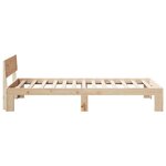 vidaXL Cadre de lit avec tête de lit 80x200 cm Bois de pin massif