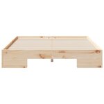 vidaXL Cadre de lit surélevé avec stockage Marron Bois massif en pin