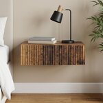 vidaXL Table d'appoint murale 59 x 34 5 x 17 cm Bois d'ingénierie