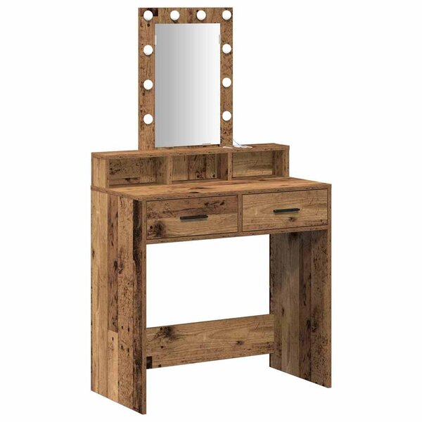 vidaXL Table de Toilette Marron 79 x 41 x 140 cm Bois d'ingénierie