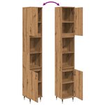 vidaXL Armoire de salle de bain chêne artisanal 30x30x190 cm