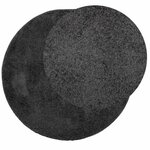 vidaXL Tapis shaggy PAMPLONA poils longs moderne anthracite Ø 80 cm
