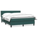 vidaXL Sommier à lattes de lit et matelas vert foncé 160x210cm velours