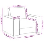 fauteuil vidaXL blanc 59 cm en simili cuir