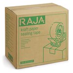 Ruban adhésif en papier kraft raja standard 57 g/m² blanc 50 mm x 50 m (lot de 36)