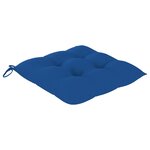 vidaXL Chaises de jardin lot de 6 et coussins bleu Bois de teck solide