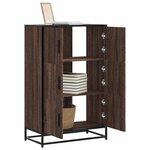 vidaXL Buffet haut chêne marron 68x35x106 5 cm bois ingénierie métal