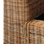 vidaXL Fauteuil avec coussins Rotin naturel