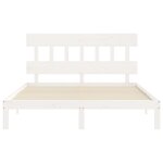 vidaXL Cadre de lit sans matelas blanc 160x200 cm bois de pin massif