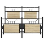 vidaXL Cadre de lit sans matelas chêne sonoma 137x190 cm