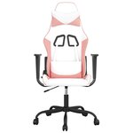 vidaXL Chaise de jeu de massage Blanc et rose Similicuir