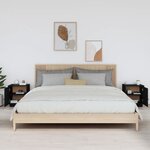 vidaXL Tables de chevet 2 Pièces Noir 40x34x45 cm Bois de pin massif